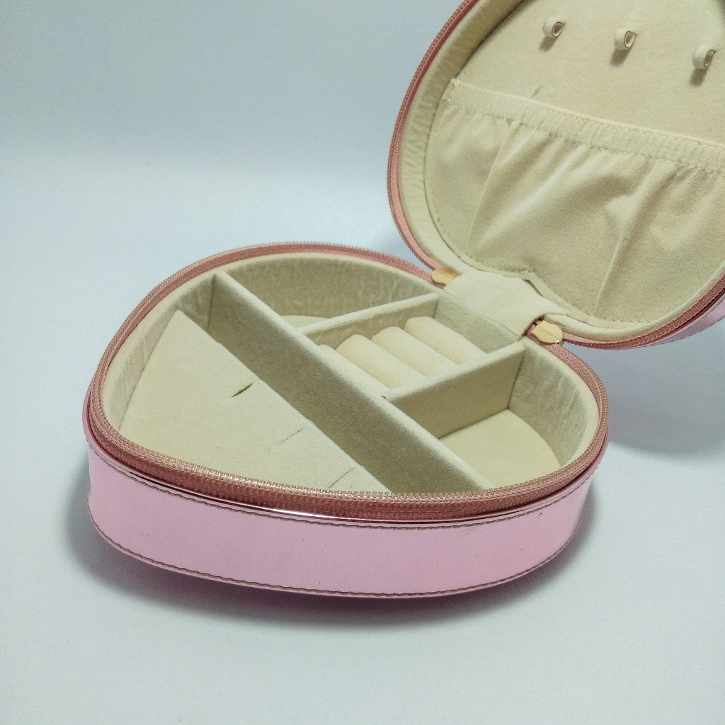 jewellery box Pink heart shaped jewelry bag