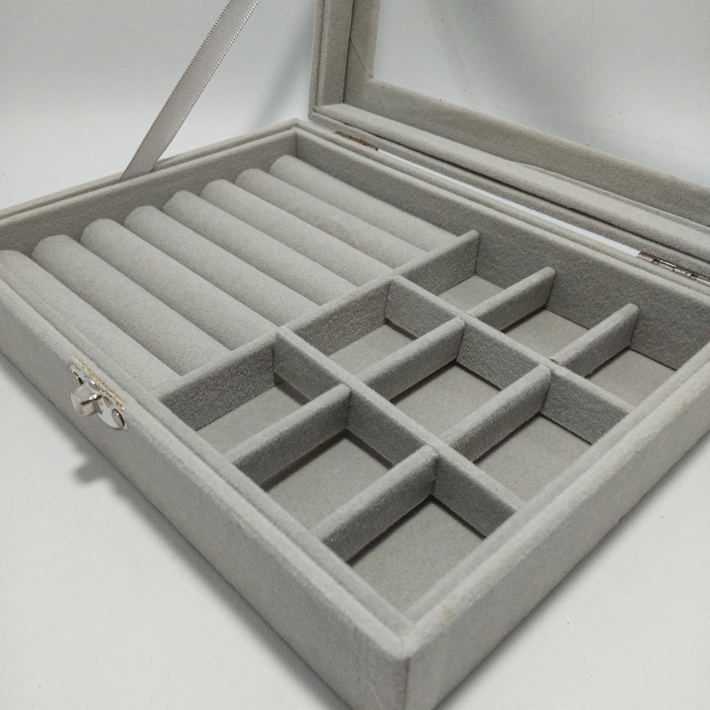 jewelry box grey transparent jewelry bag
