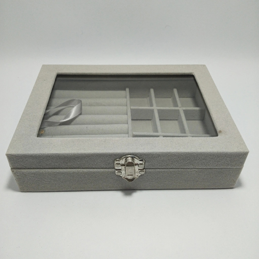 jewellery box grey transparent jewelry bag