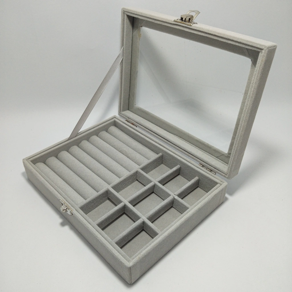 grey transparent jewelry bag