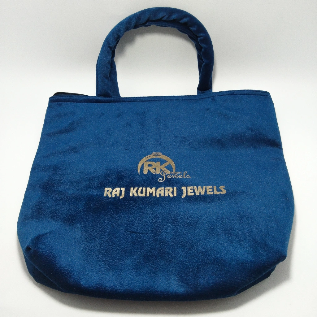 jewelry box blue velvet premium bag