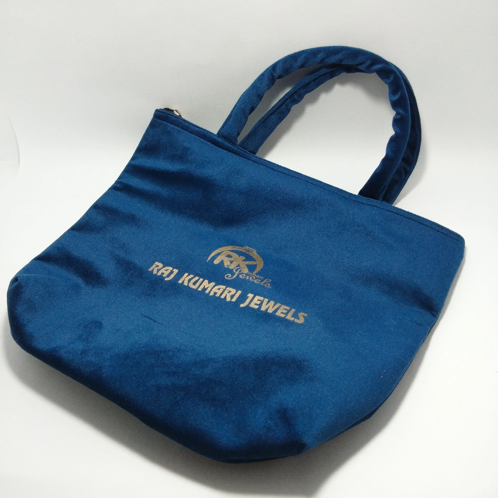 jewellery box blue velvet premium bag