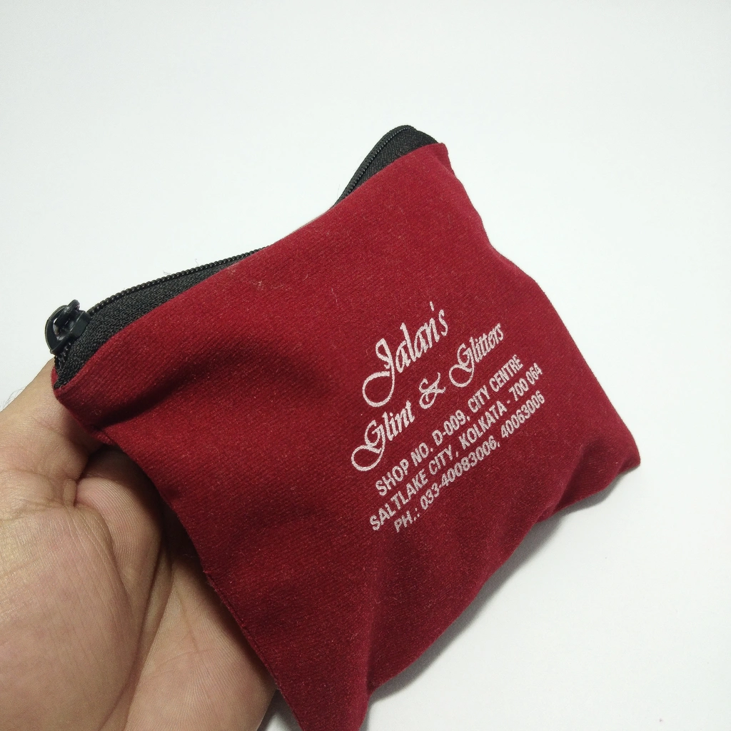 maroon printed purse bag