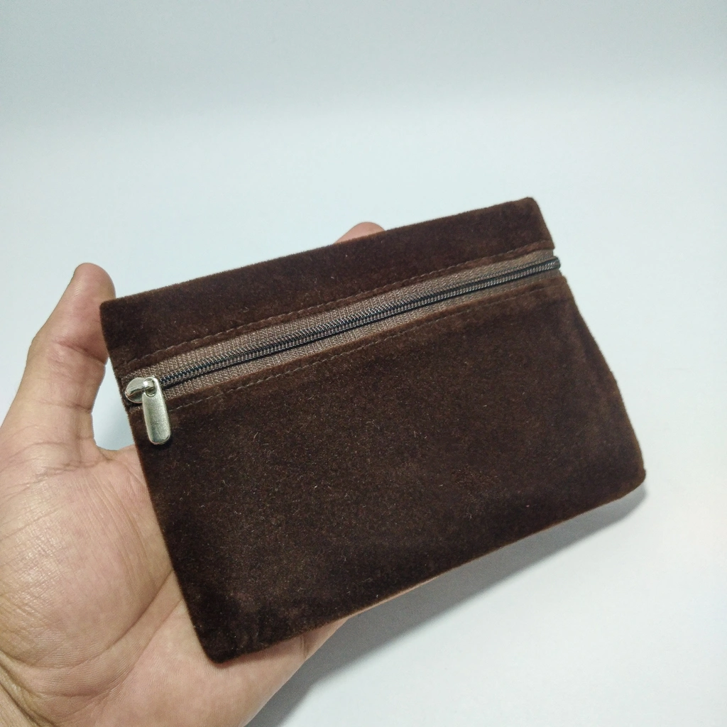 jewellery box brown velvet purse bag
