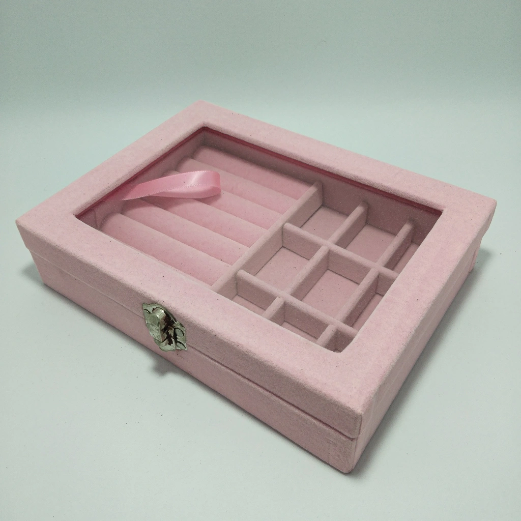 jewelry box pink transparent jewelry bag