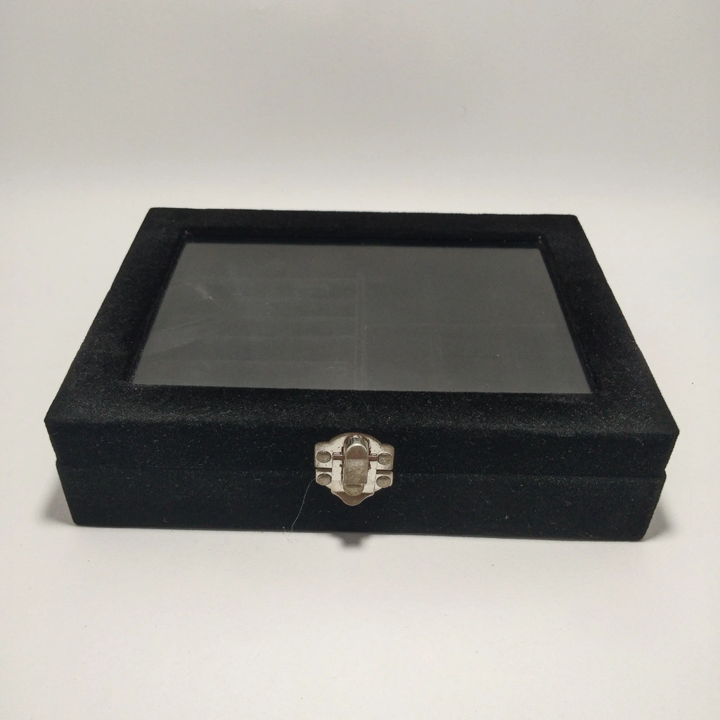 black transparent jewelry bag