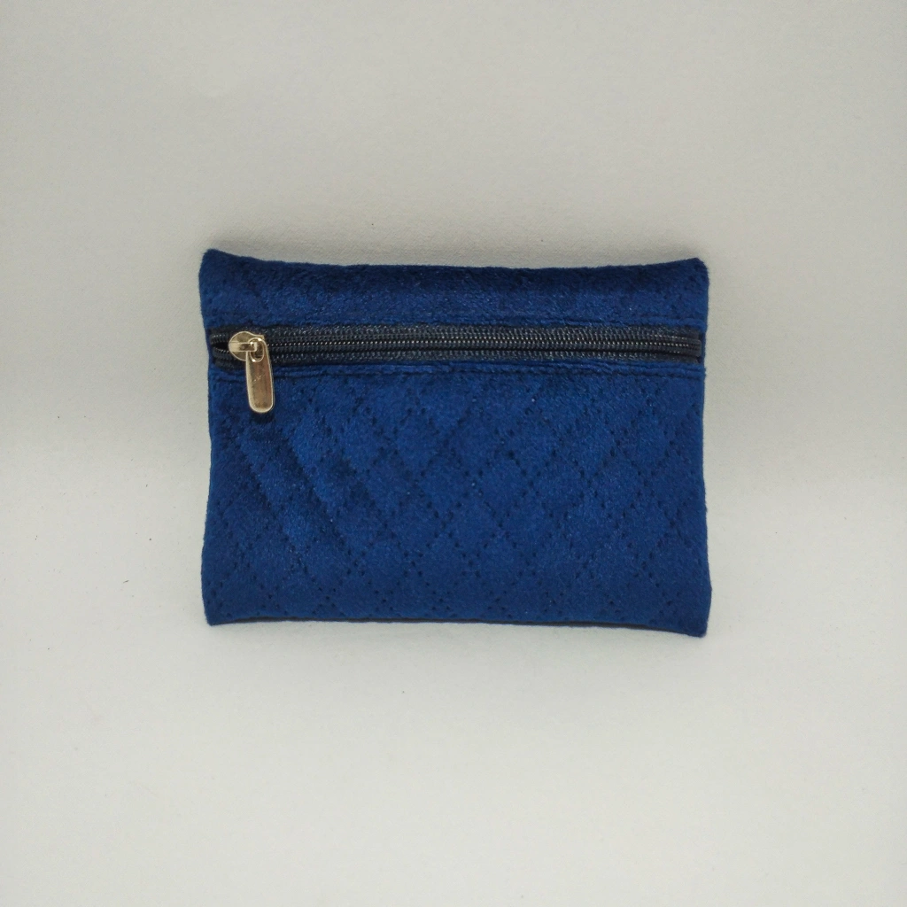 blue velvet zipper purse box 