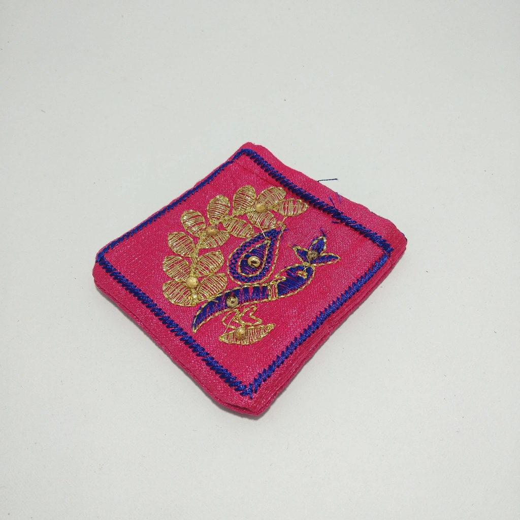 small jute coin purse box 