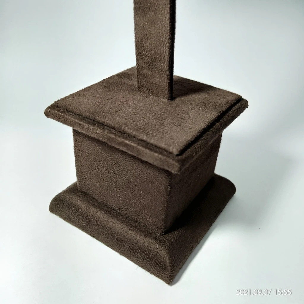 jewelry box brown velvet multiple display - 07