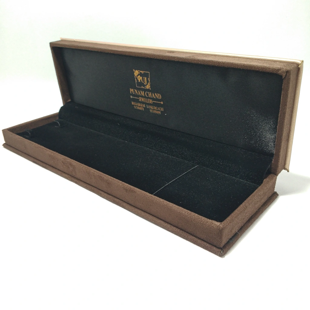 jewelry box premium brown velvet acrylic chain