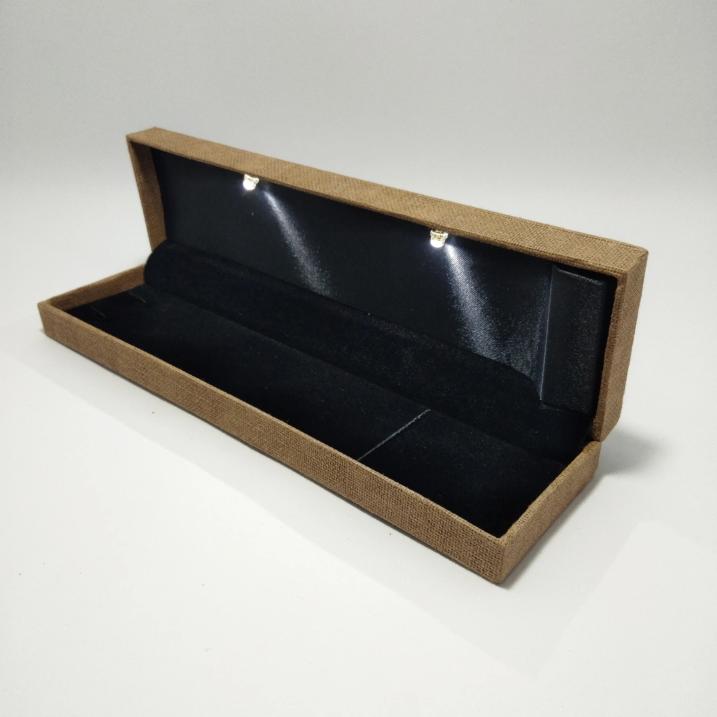 jewelry box jute led black chain