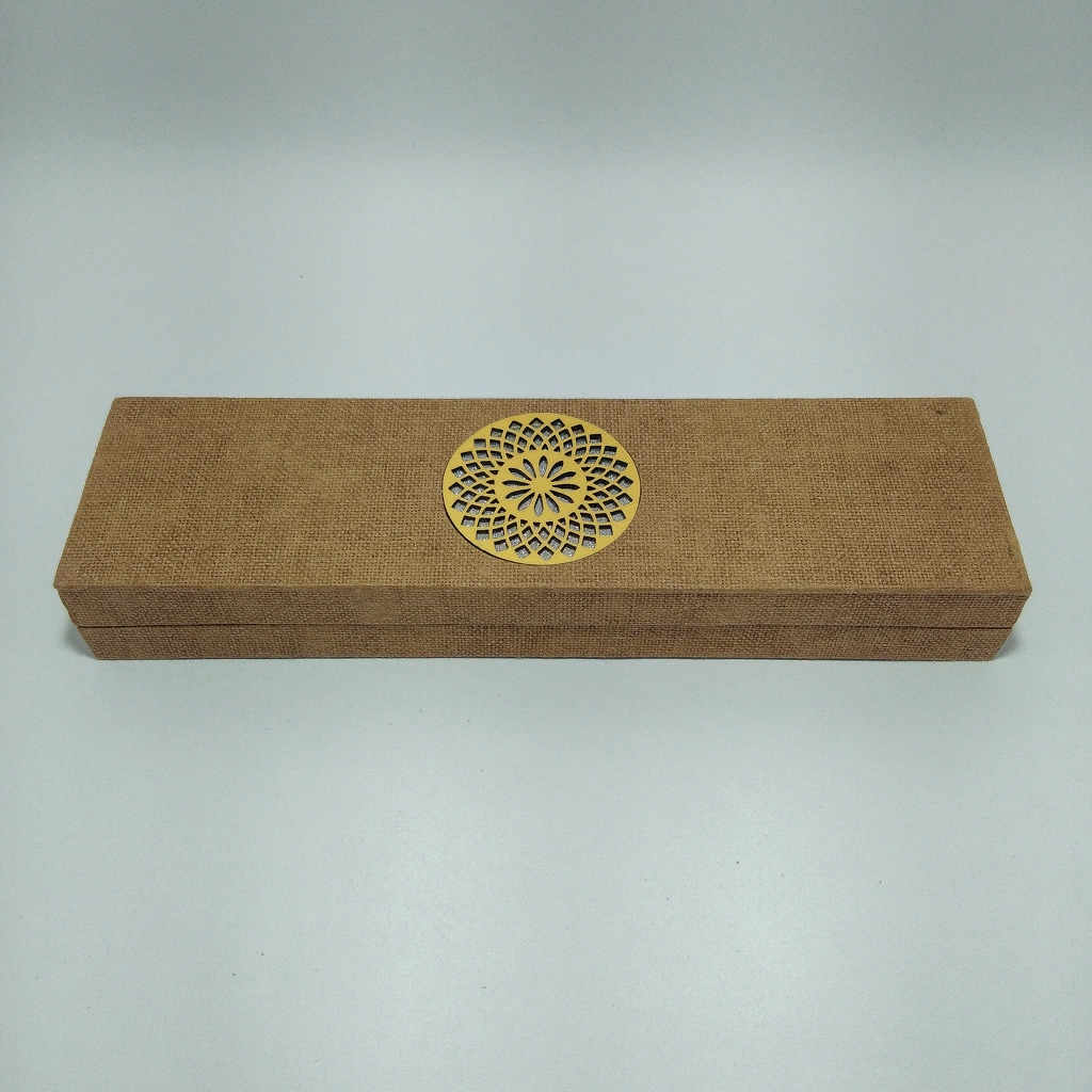 jewellery box jute led black chain