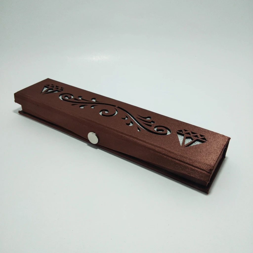 jewelry box Brown satin laser small chain