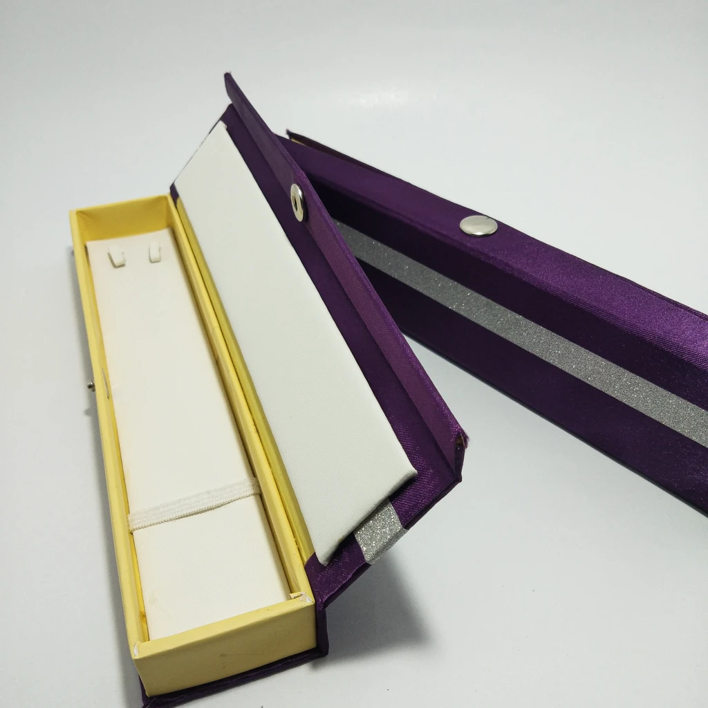 violet satin strip small chain