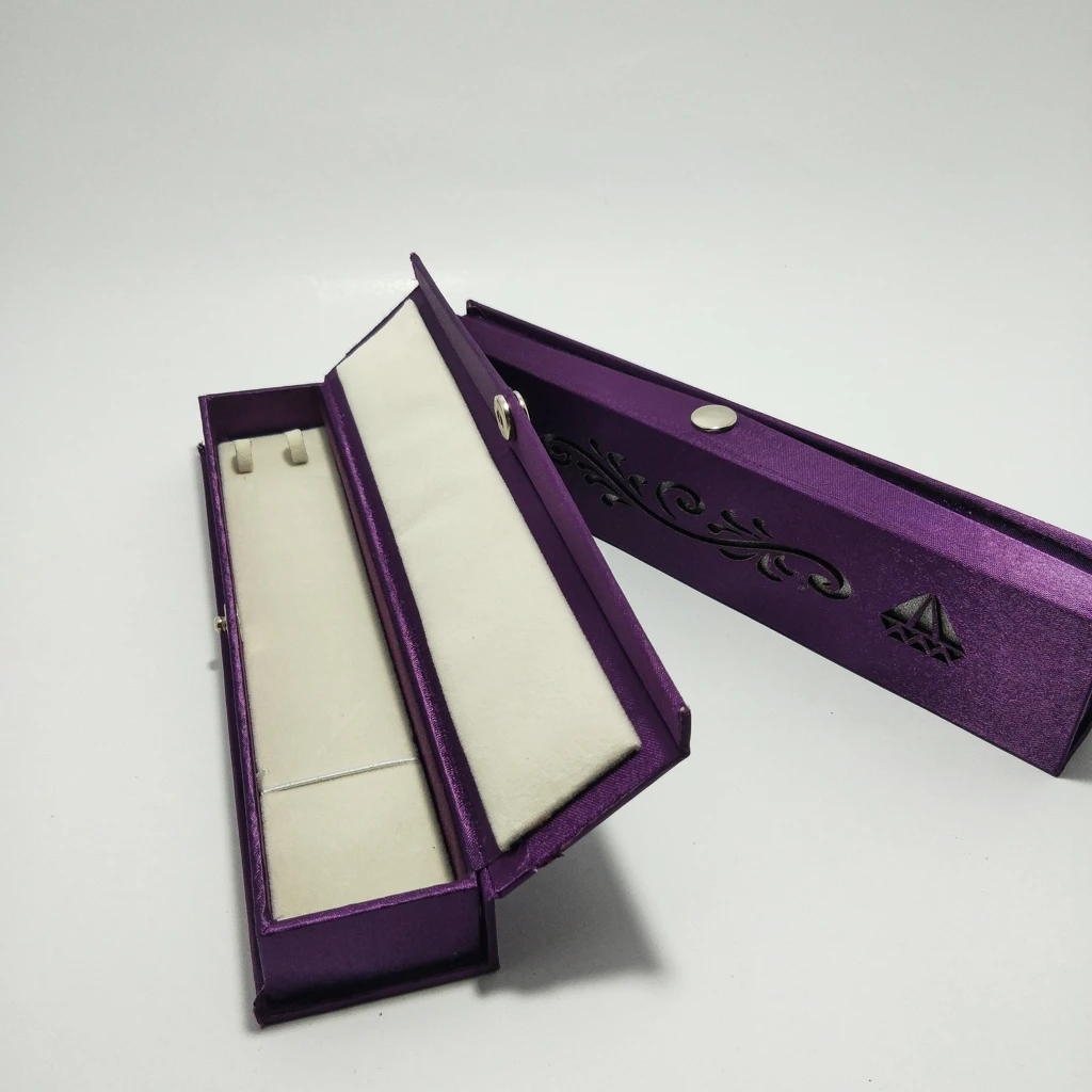 jewellery box violet paper laser finish chain