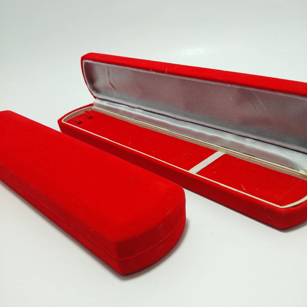 jewellery box basic velvet rounded small chain