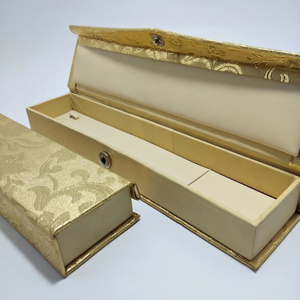 jewelry box golden flower rexin small chain