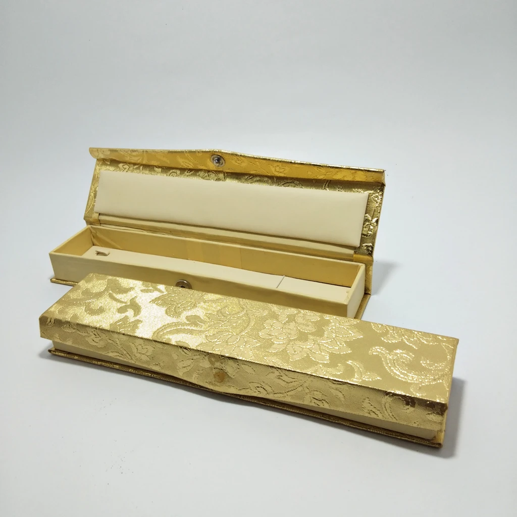 jewellery box golden flower rexin small chain