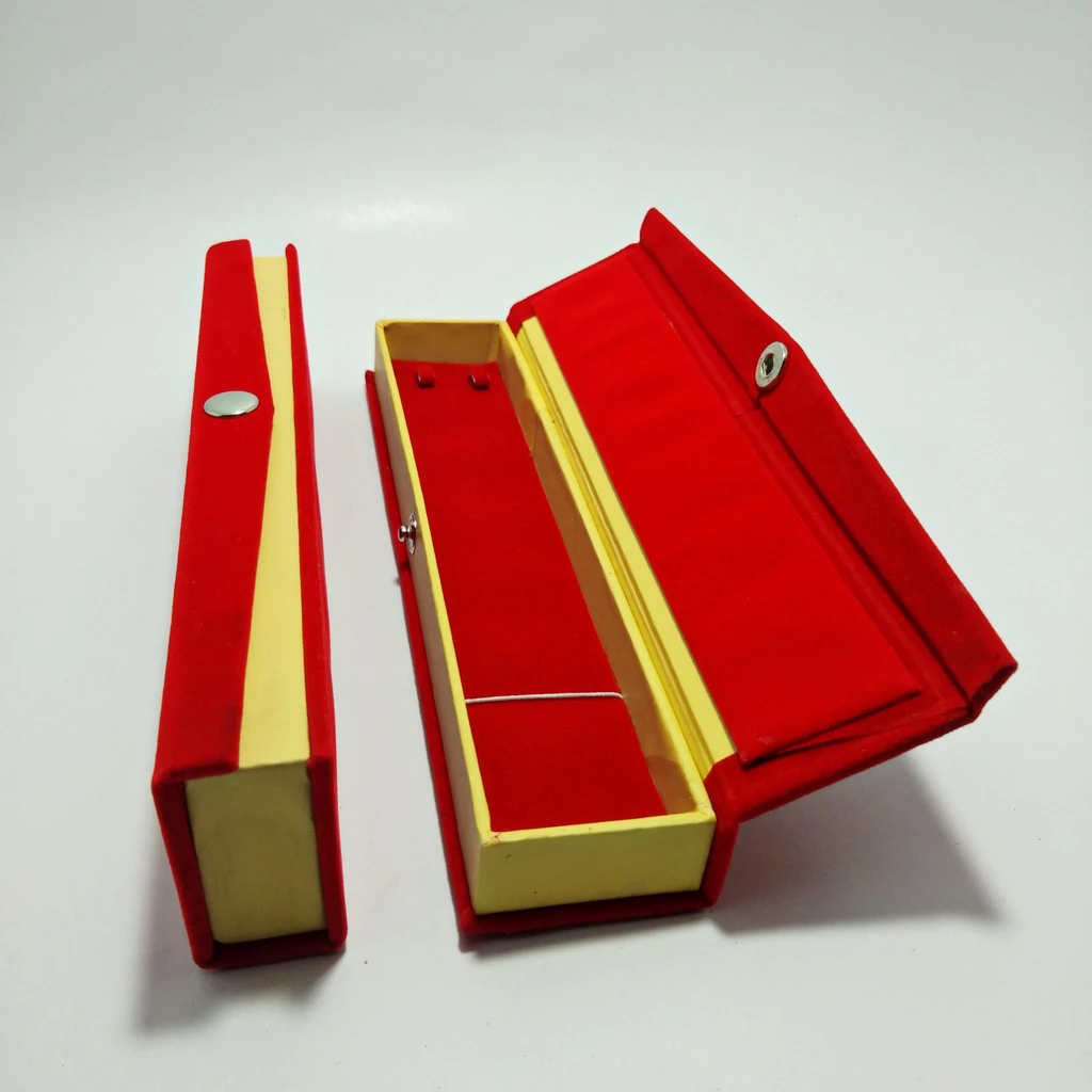 jewelry box standard red velvet chain