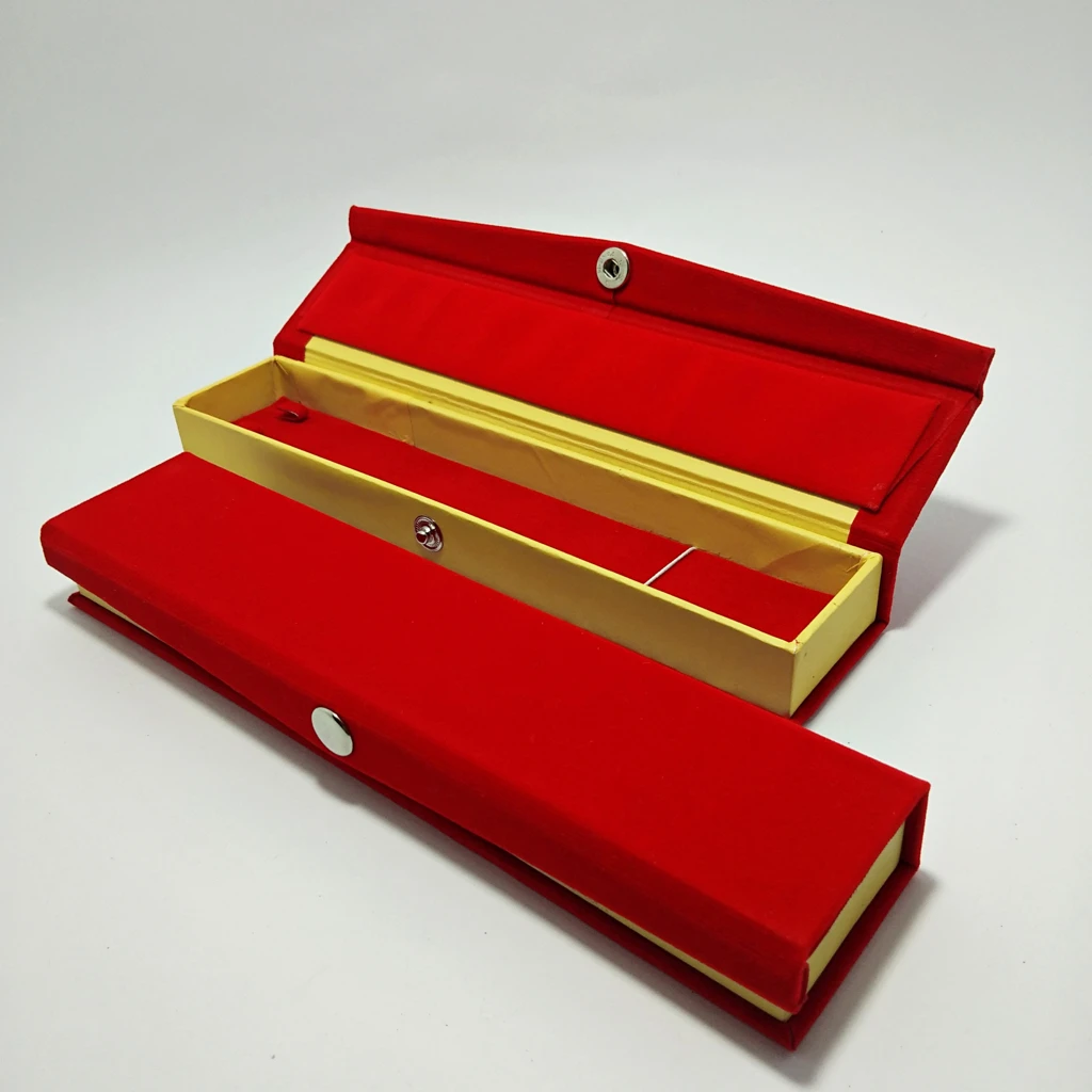jewellery box standard red velvet chain