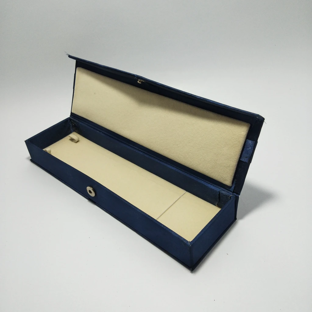 jewellery box royal blue satin velvet chain