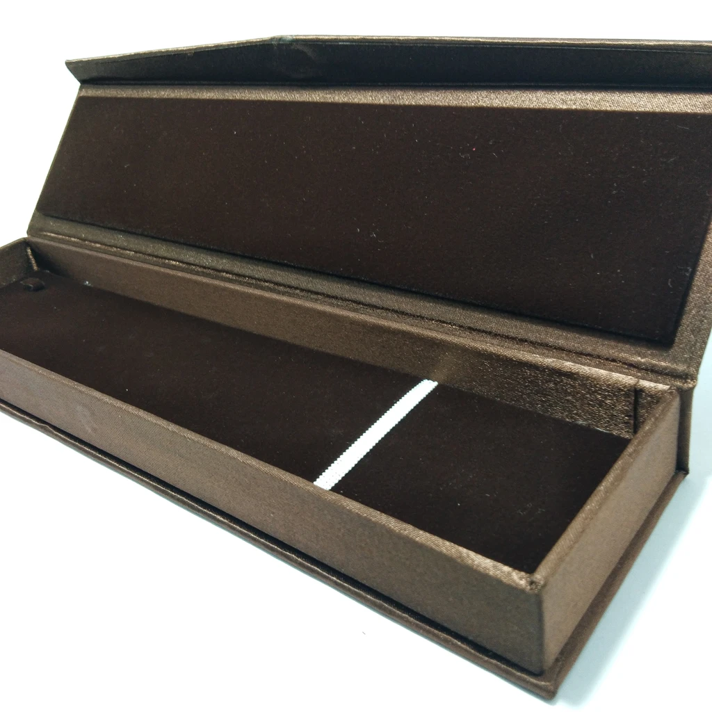 jewelry box brown satin laser big chain