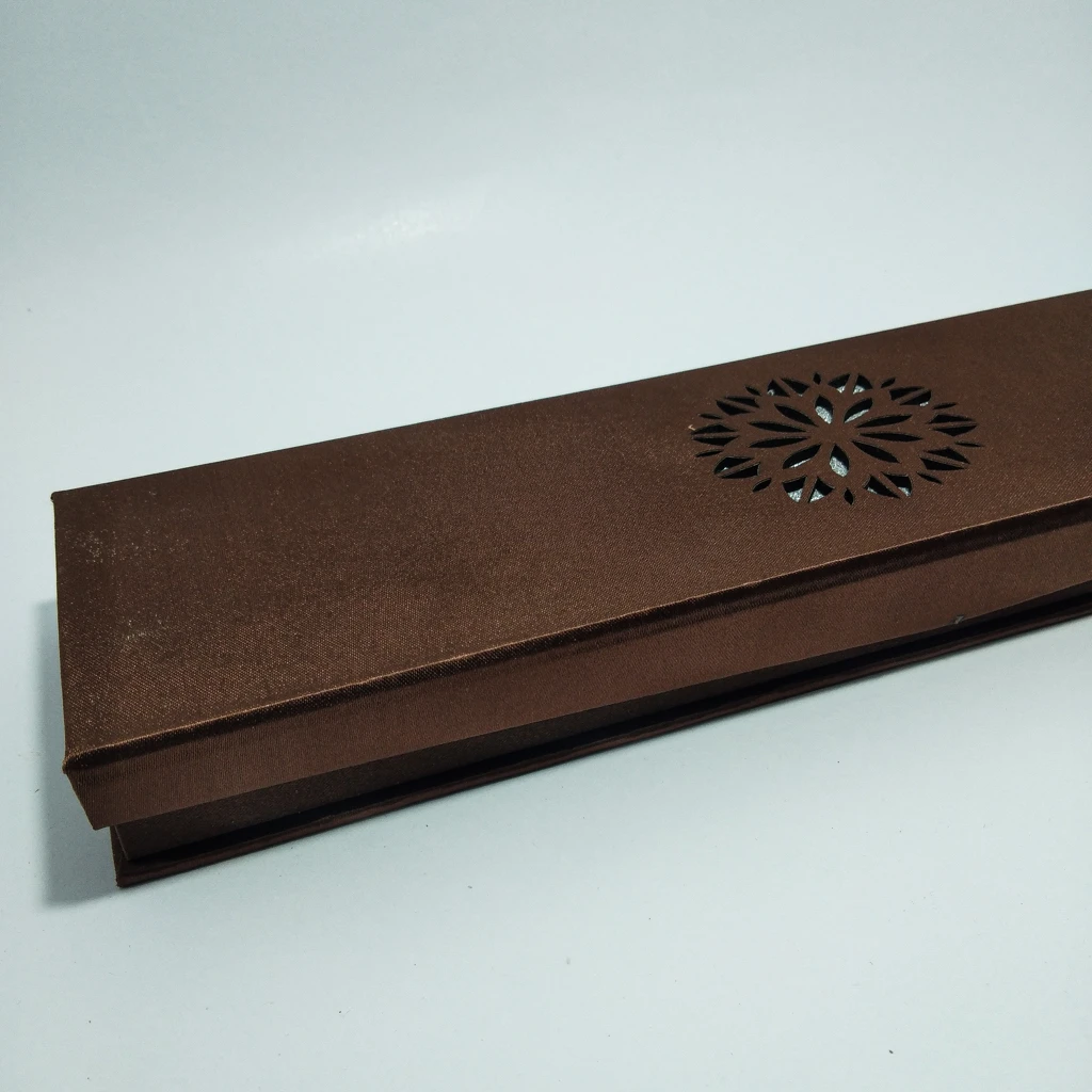 jewellery box brown satin laser big chain