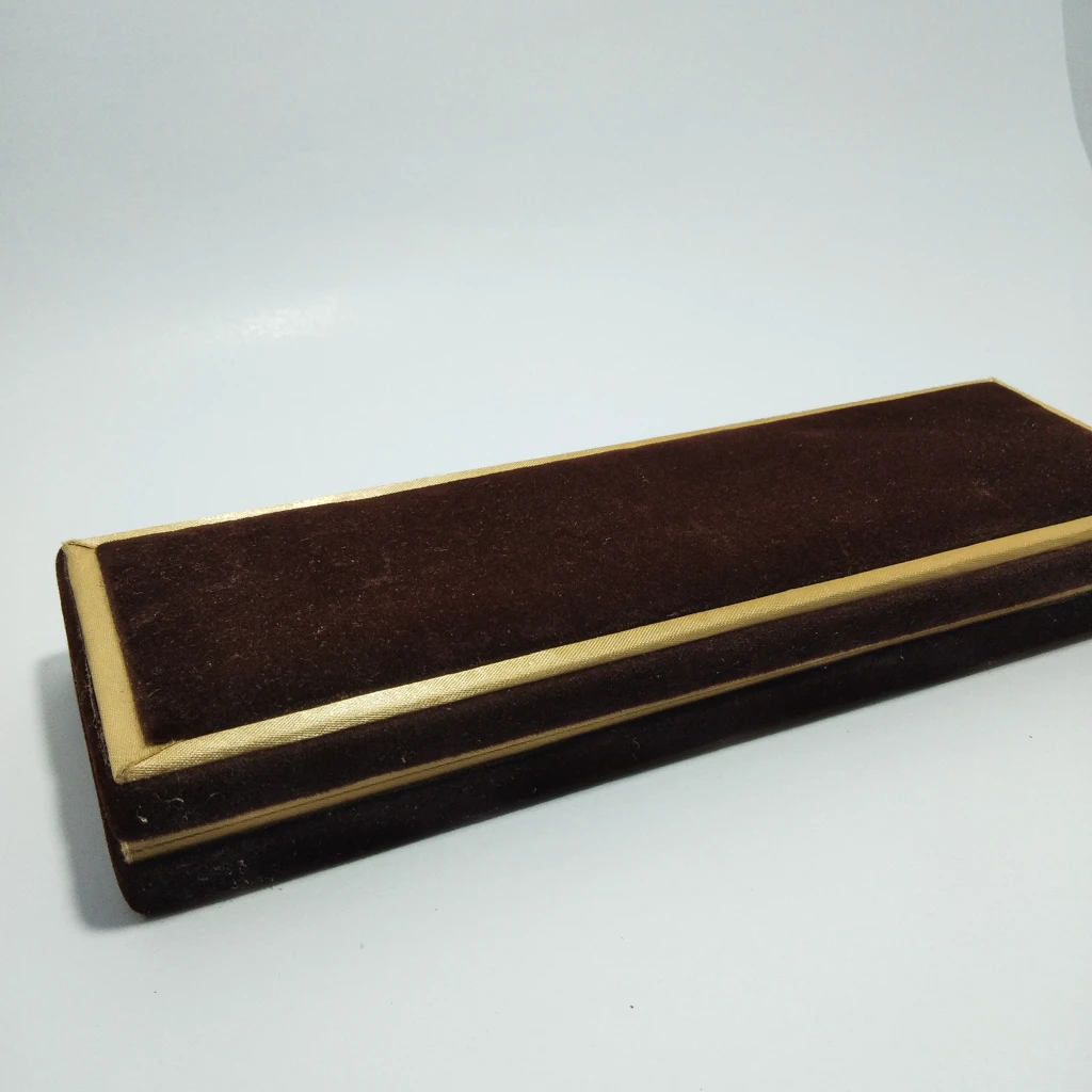 jewellery box golden brown velvet kitkat chain