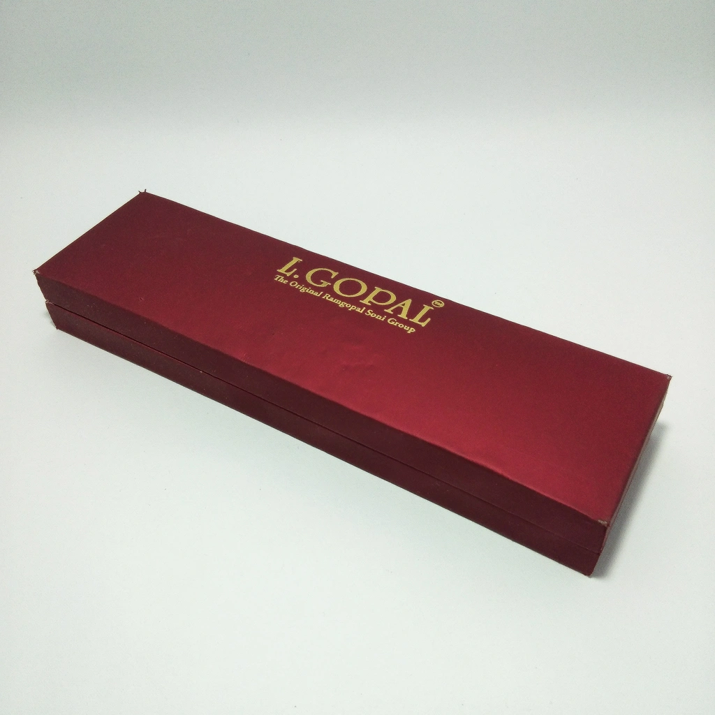 premium red satin cream chain box 