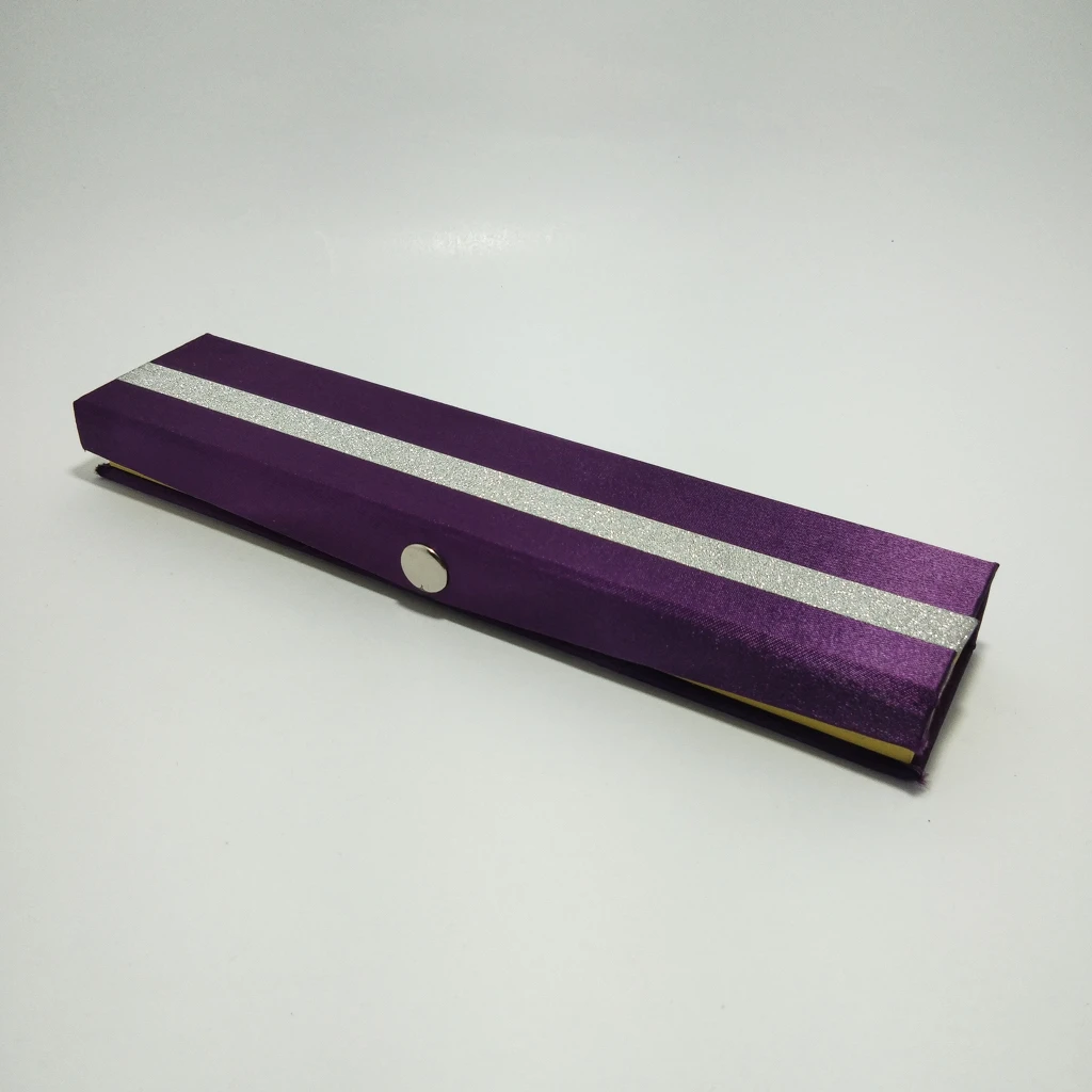 violet satin strip small chain box 