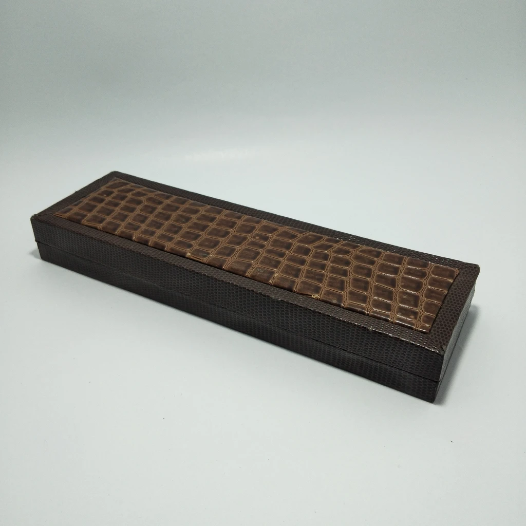 brown crocodile rexin kitkat chain box 