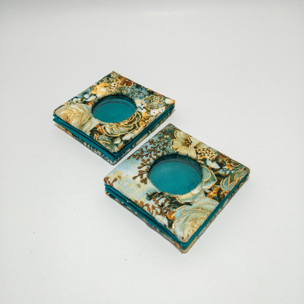 blue flower folder coin box 