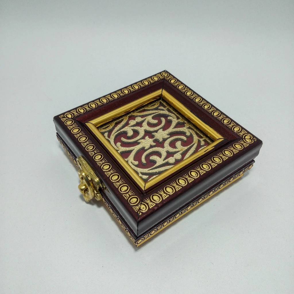wooden laser glass coin box box 