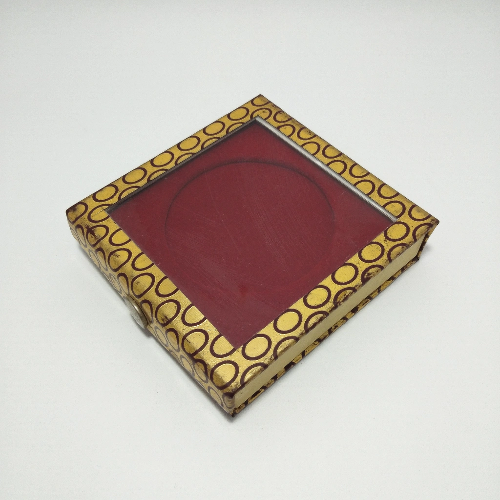 vinyl red round coin box box 