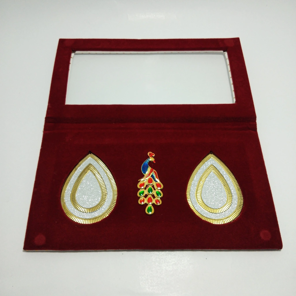 jewelry box 2-coin bindi bit peacock box