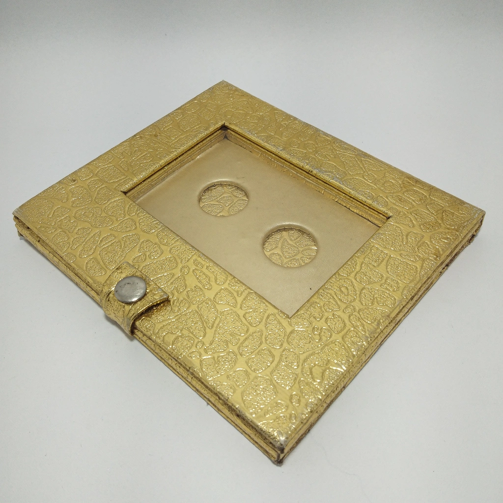 jewelry box golden satin 2 coin box