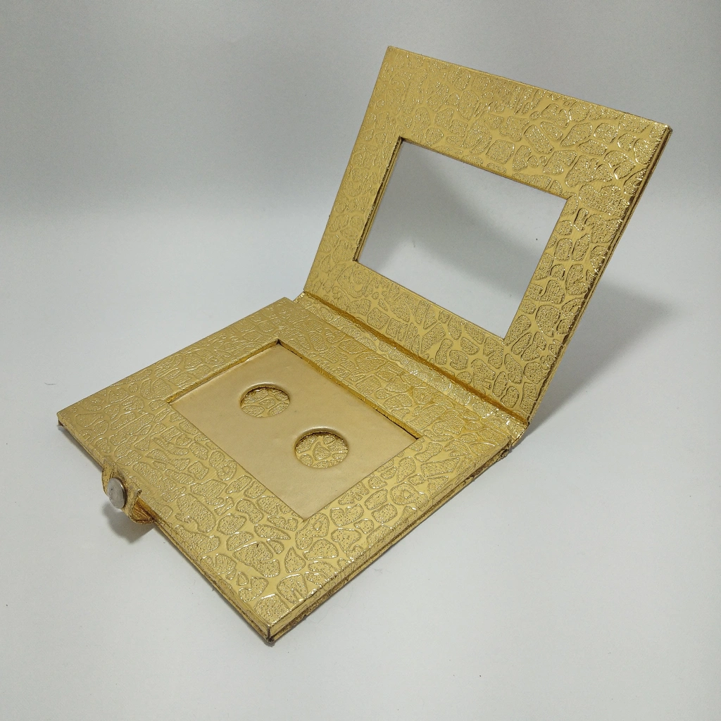 jewellery box golden satin 2 coin box