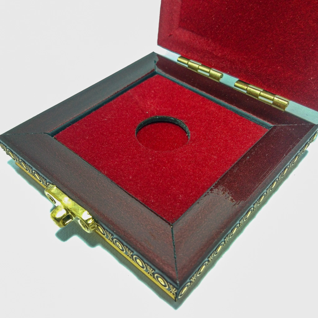 wooden laser glass coin box