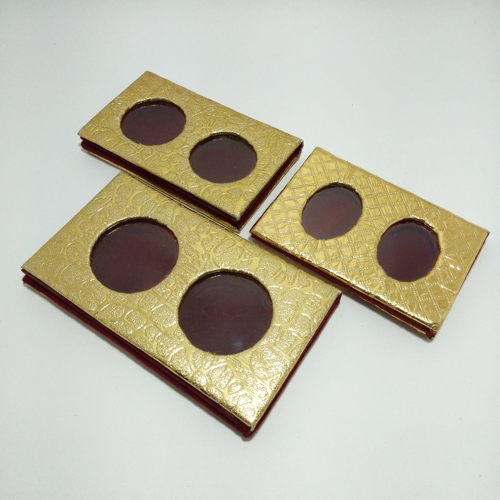 jewelry box golden visible 2 coin folder