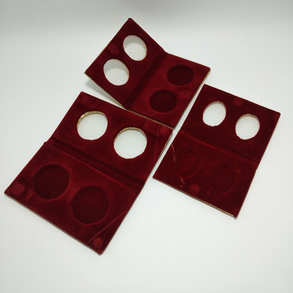 jewellery box golden visible 2 coin folder