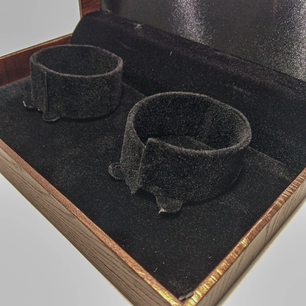 jewellery box wooden led laser double bangles