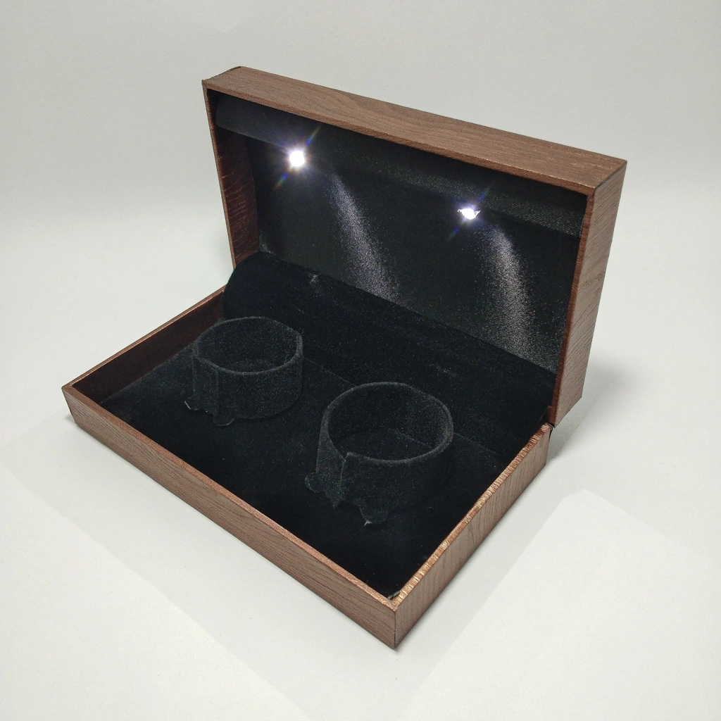 wooden led laser double bangles