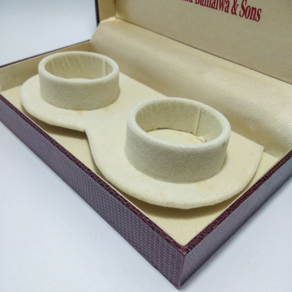 premium red cream double bangles