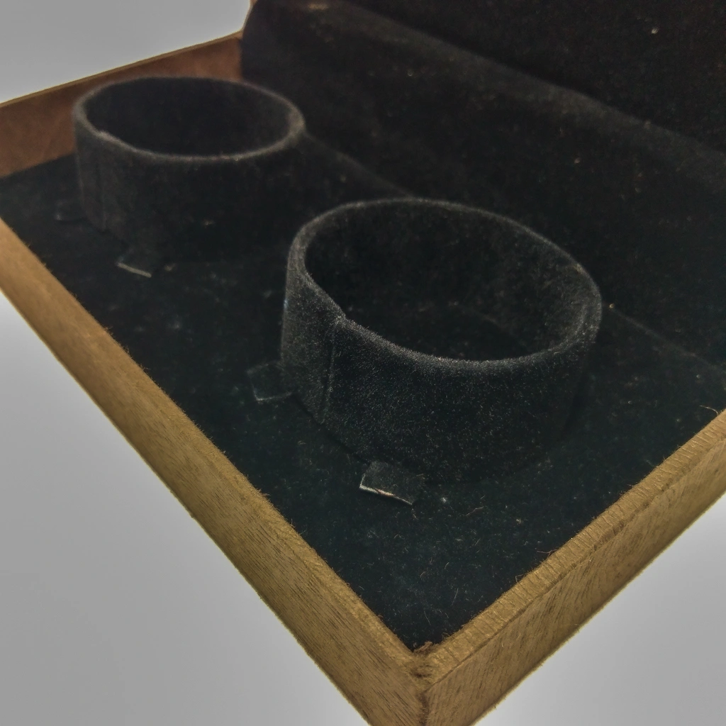 jewellery box wooden custom laser double bangles