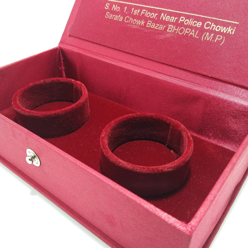 jewelry box red satin laser double bangles