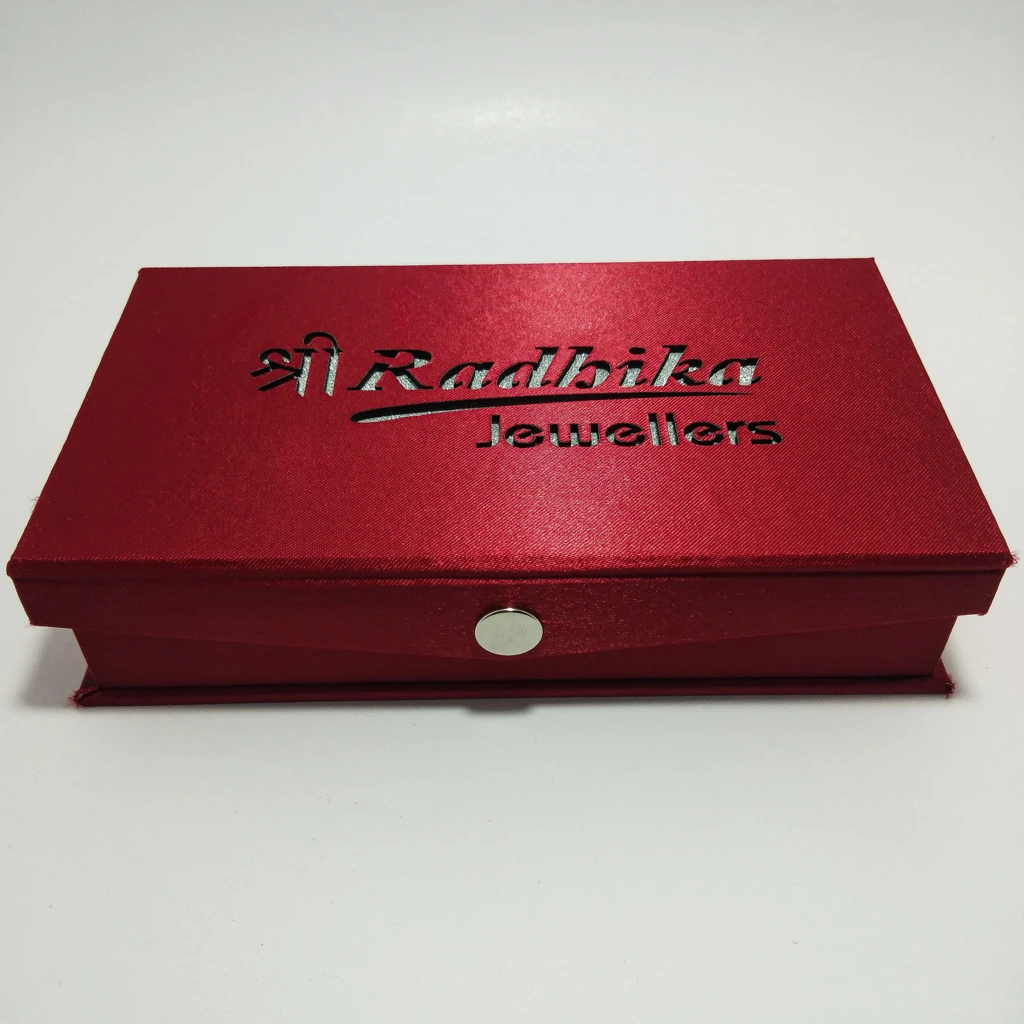 jewellery box red satin laser double bangles