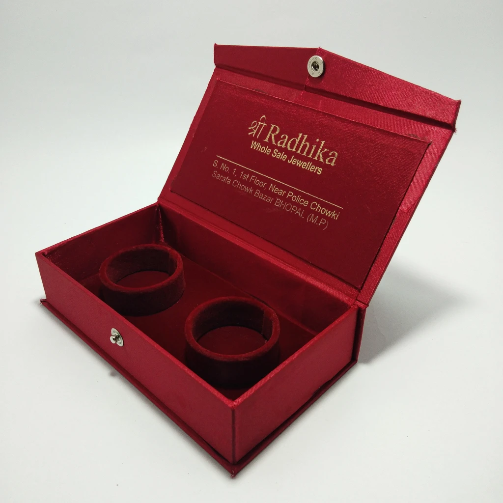 red satin laser double bangles