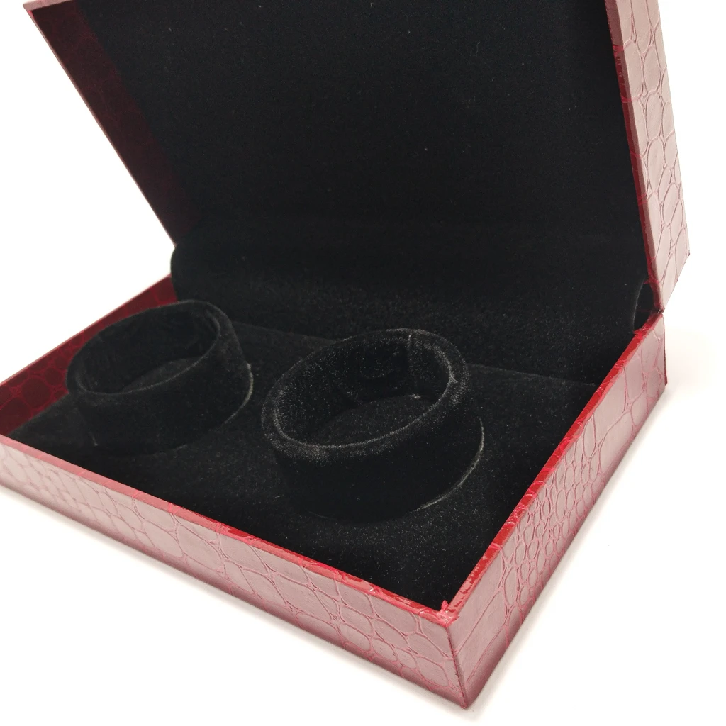 jewelry box red crocodile black double bangles