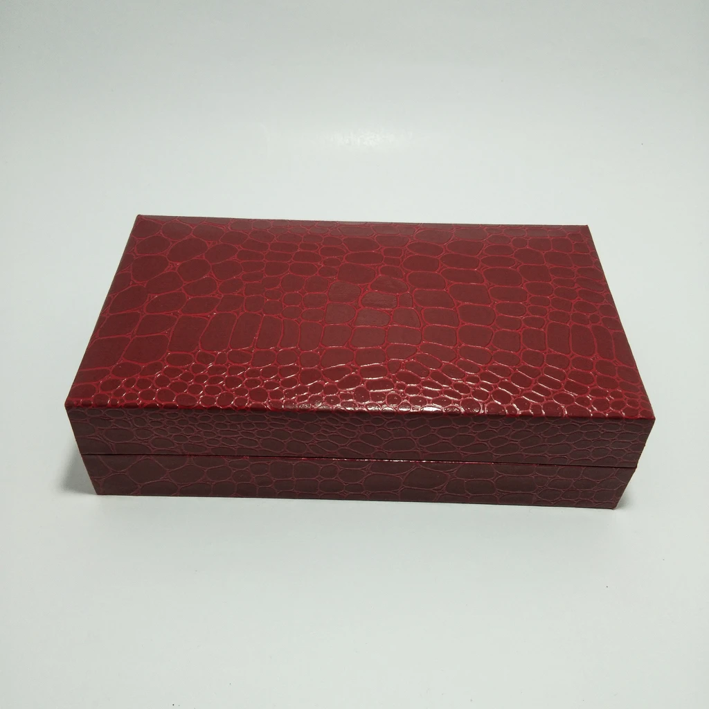 jewellery box red crocodile black double bangles