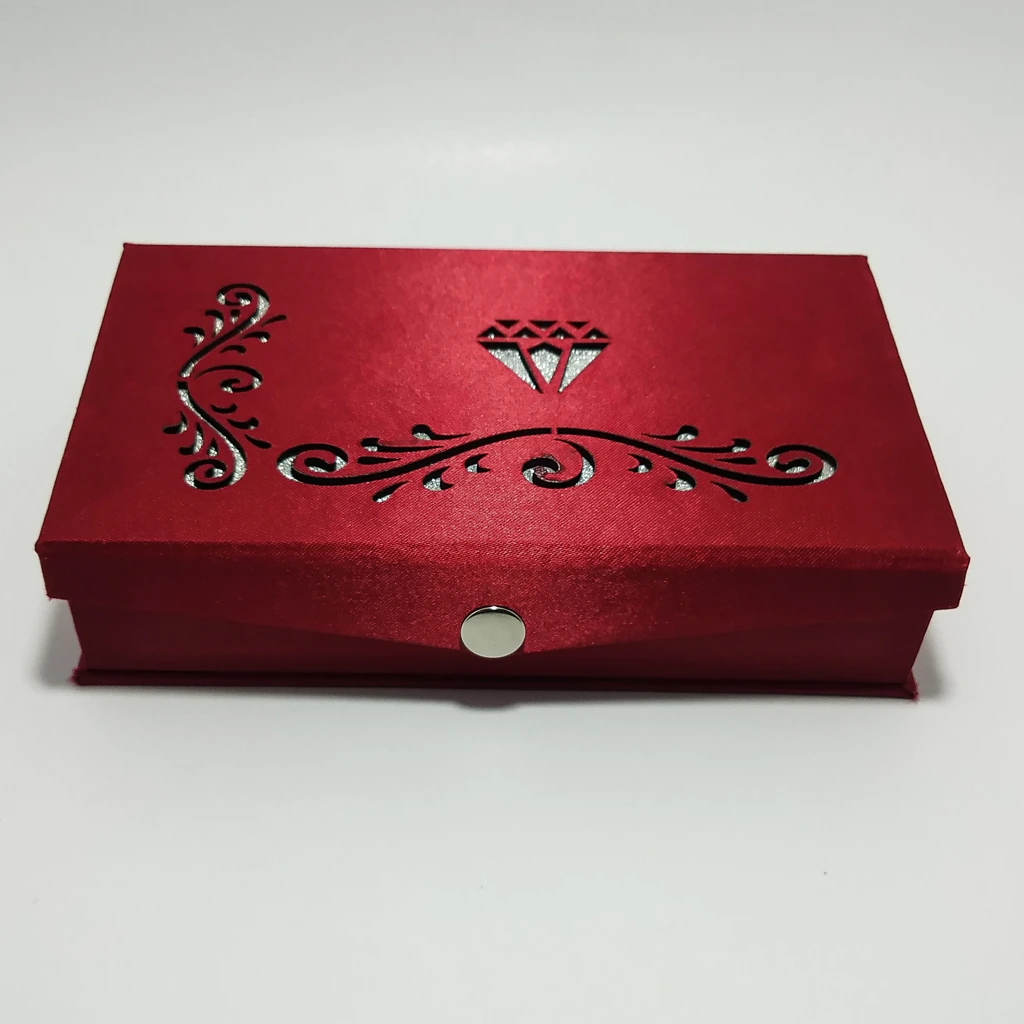 jewelry box maroon satin laser bangles